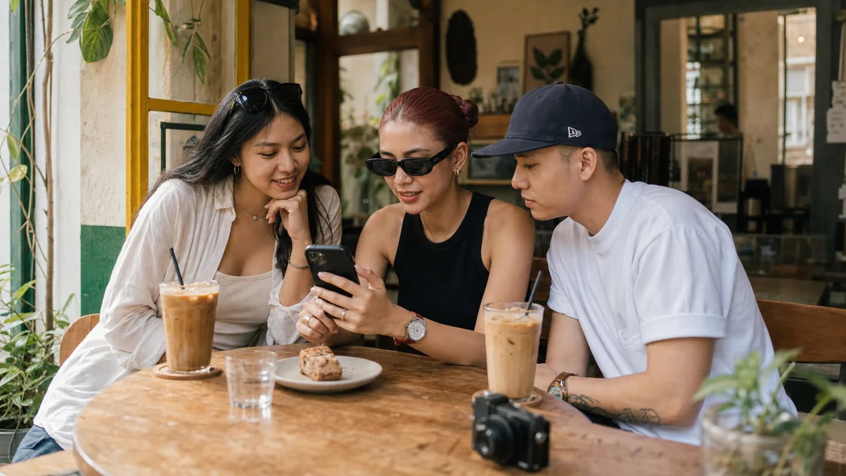 Café hoppers sharing independent café discoveries